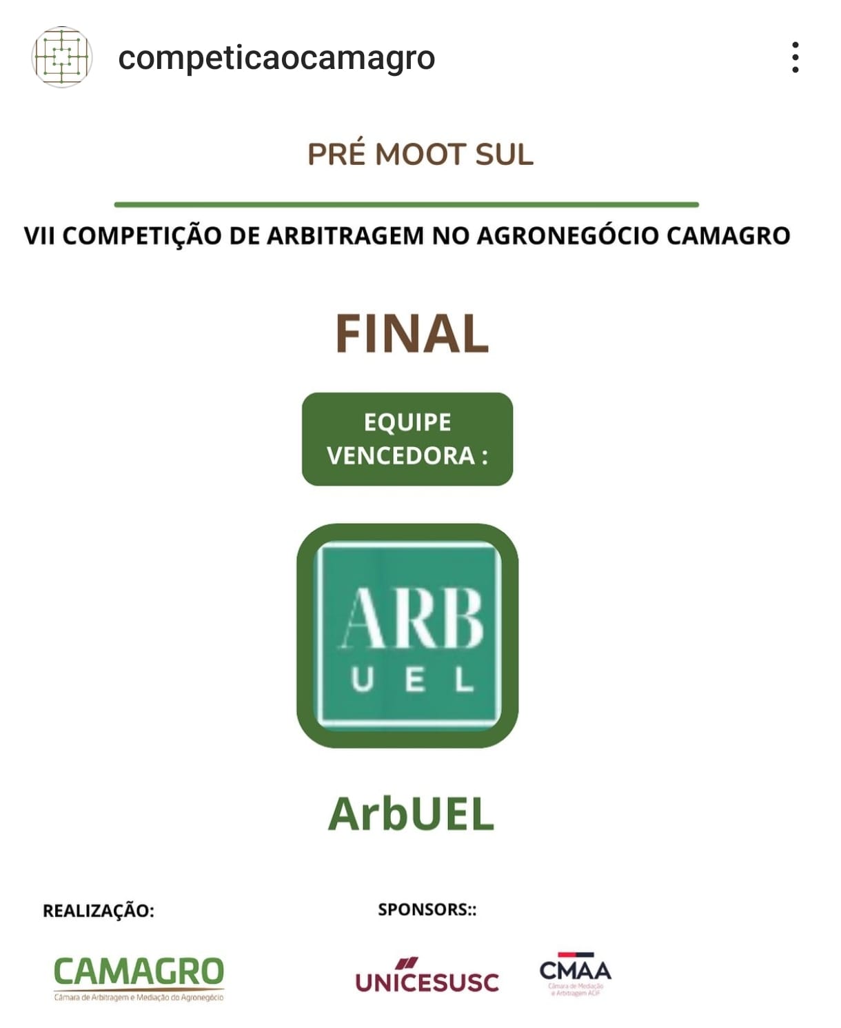 Equipe de Arbitragem da UEL conquista vitória na etapa Sul da VII Competição CAMAGRO
