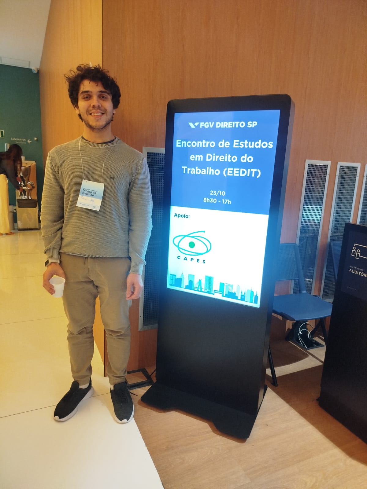 Mestrando em Direito Negocial pela UEL participa do 1º Encontro de Estudos em Direito do Trabalho (EEDIT) da FGV Direito/SP