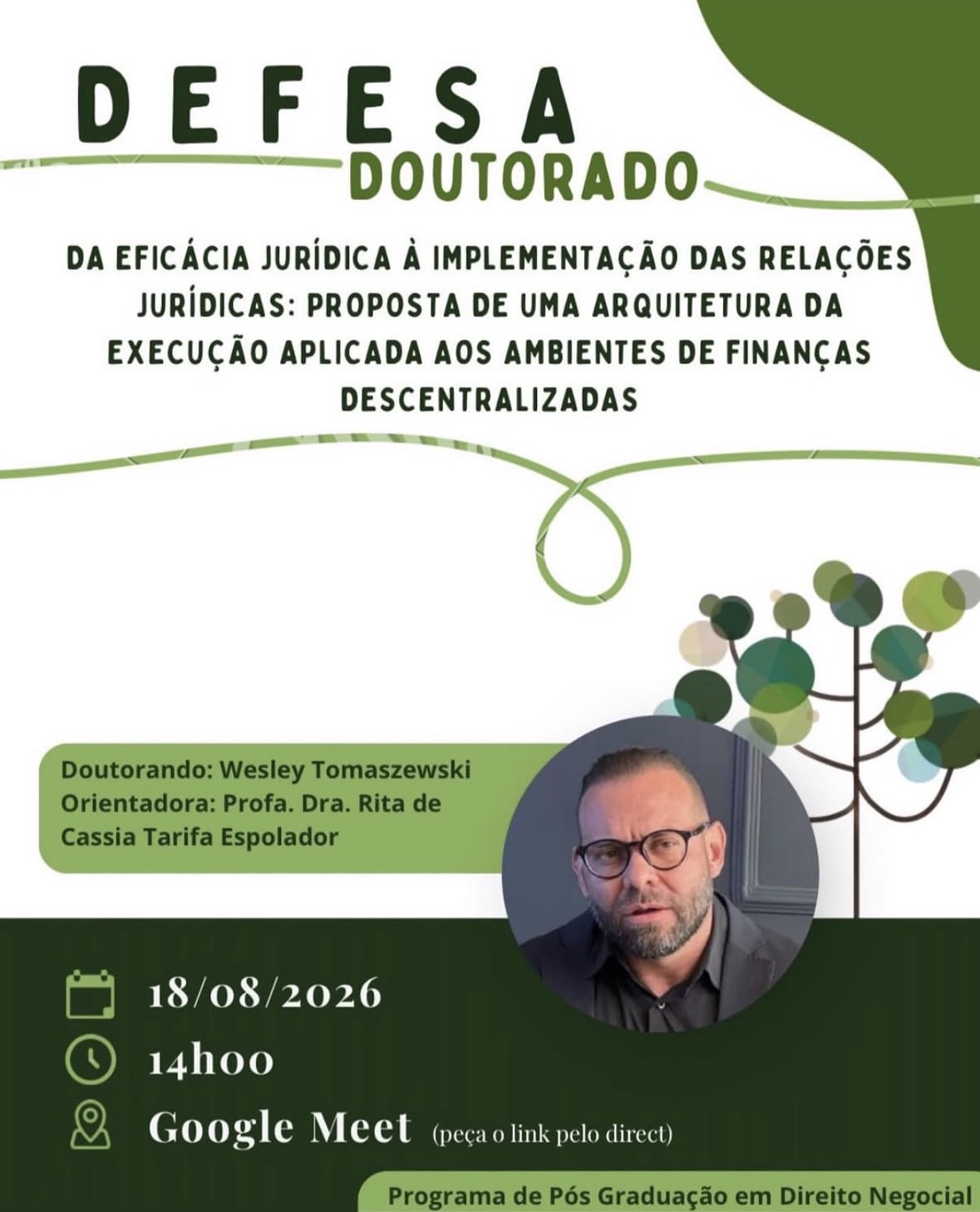 Tese defendida no PPGDN propõe arquitetura da execução para operações DeFi e OTC